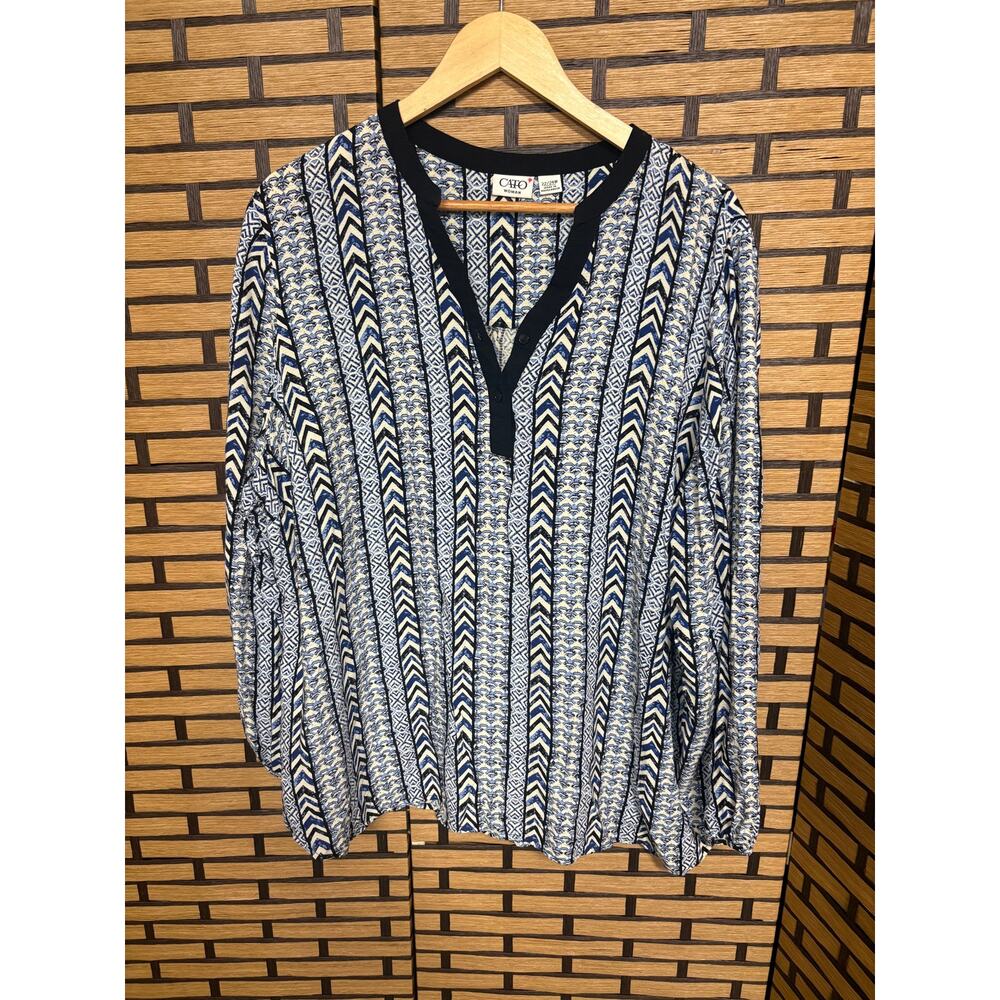 Cato Blue And Black Blouse Size 22/24W